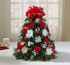 Christmas Tree Centerpiece Table Top Centerpiece Balsam/Seasonal Greens