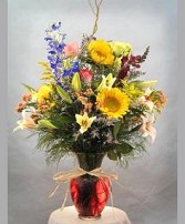 Mixed Flowers Vase