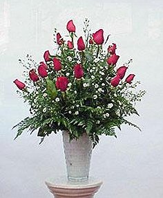 24 Roses in a Vase Arrangement