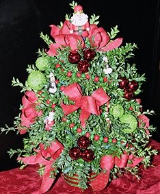 Festive Boxwood Christmas Tree!  a best seller! in Newport, RI | Bellevue Florist