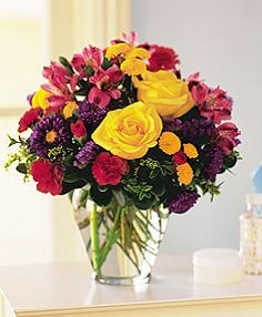 BRIGHTEN YOUR DAY Flower Arrangement in Charlottetown, PE | Hearts and Flowers