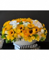 XXL bowl sunflowers and roses 