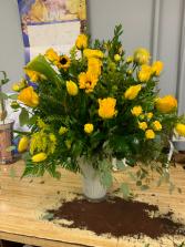 Y for Yellow  mixed yellow arrangement