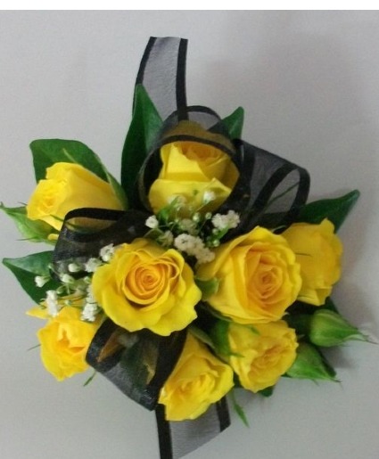 Sunny Yellow  Prom Corsage