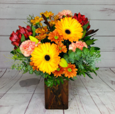 Yellow and orange delight Medium autumn vase 