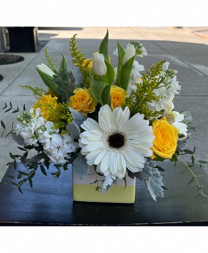 Yellow and White Arrangement