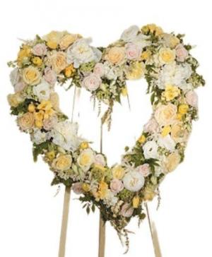 Yellow and White Heart Funeral 
