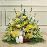 Yellow and White Mixed Fireside Basket  