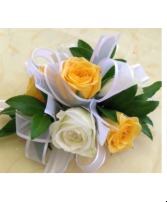 Yellow And White Prom Corsage