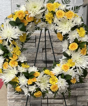 Yellow and White Sunny Goodbye  sympathy 
