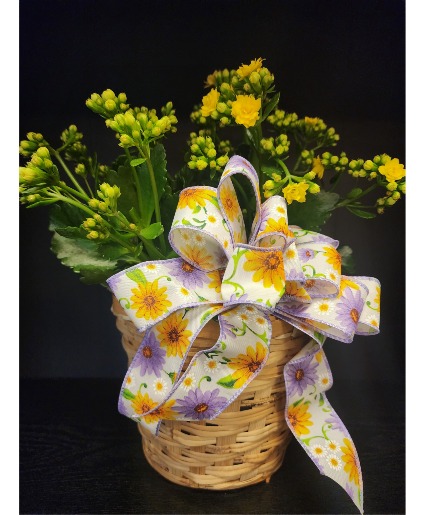 Yellow Blooming Spring Basket