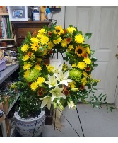 yellow delight wreath