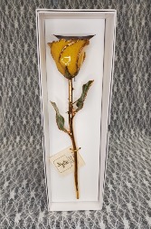 Yellow Diamond Gold Dipped Rose 