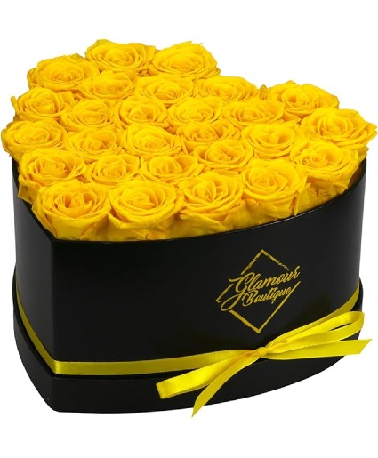 Yellow Eternal Rose Box 