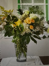 Yellow Floral-vase Vase Arrangement