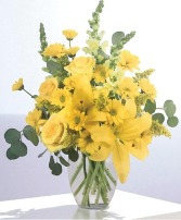 Yellow Frenzy Vase Arrangement 