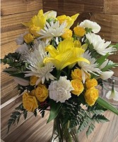 Yellow Lilies  Vase