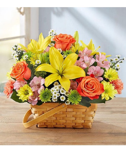 Yellow Lily Basket 