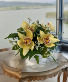 Yellow Lovely Orchids Small Cube Vase Vase Arrangement