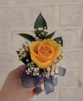 Yellow Rose Boutonniere  prom