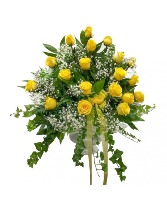 Yellow Rose Urn Arrangement