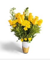  yellow roses  