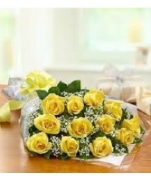 Yellow Roses Presentation Style Bouquet 