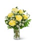 Yellow Roses with Daisies Flower Arrangement