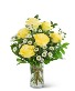 Yellow Roses with Daisies Flower Arrangement