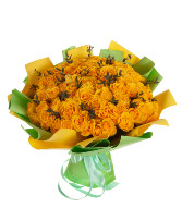  yellow roses  WRAPPED BOUQUE 