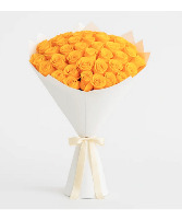 Yellow Roses wrapped Bouquet