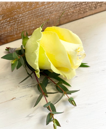 Yellow Sparkle Boutonniere 