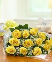 Yellow Wrapped Roses 