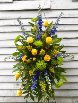 Yellow, Green and Blue Standing Spray