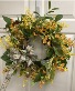 Yellows, Greens, and Mushrooms Permanent botanical wreath