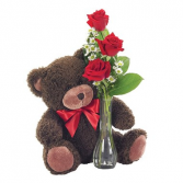 You are so huggable bud vase with bear