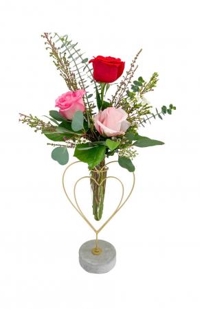 You have my Heart Mixed Rose Small Vase