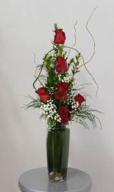 You Have My Love  Half Dozen Vased Roses