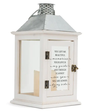 You Left Beautiful Memories candle lantern 
