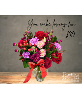 You Make Loving Fun Valentine's Day Arrangement