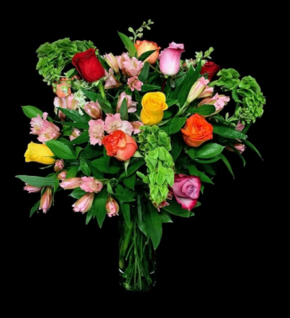 You Make Me Smile Spring Mix with Roses