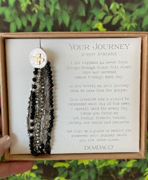 "Your Journey" Prayer Bracelet Black