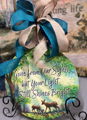 Your light still shines bright  sympathy keepsake