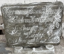 Your memory is our keepsake Memorial Garden Stone