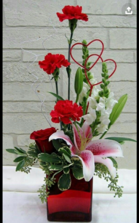 One and only Cube vase arrangement 
