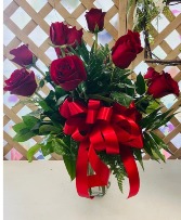 YOU'RE #1 DOZEN ROSE VASED ARRANGEMENT
