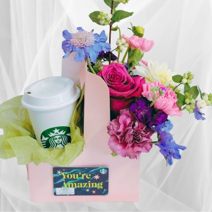 You're Amazing Starbucks and Flowers