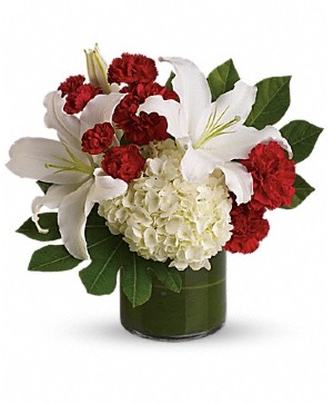 You're My Angel Red and White Vase Arrangement