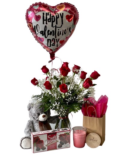 You're One In a Million  Valentine's Day Floral Bundle