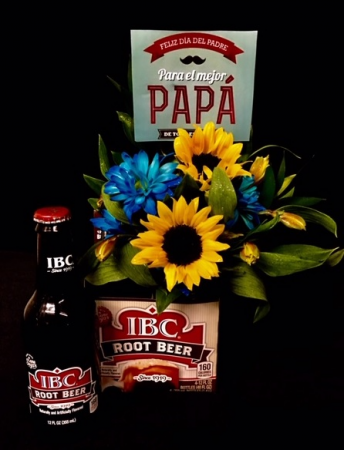 You're The Best Dad! Root Beer & Floral Arrangement